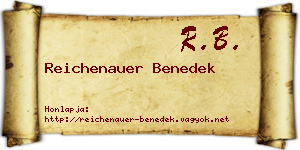 Reichenauer Benedek névjegykártya
