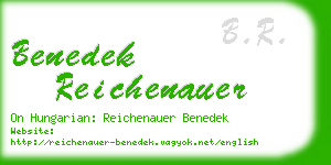 benedek reichenauer business card